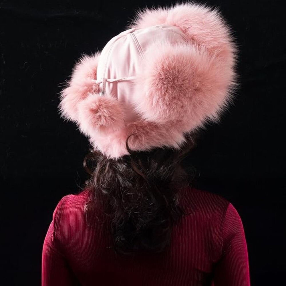 Fox Raccoon Fur Hat - Picture 2 of 5